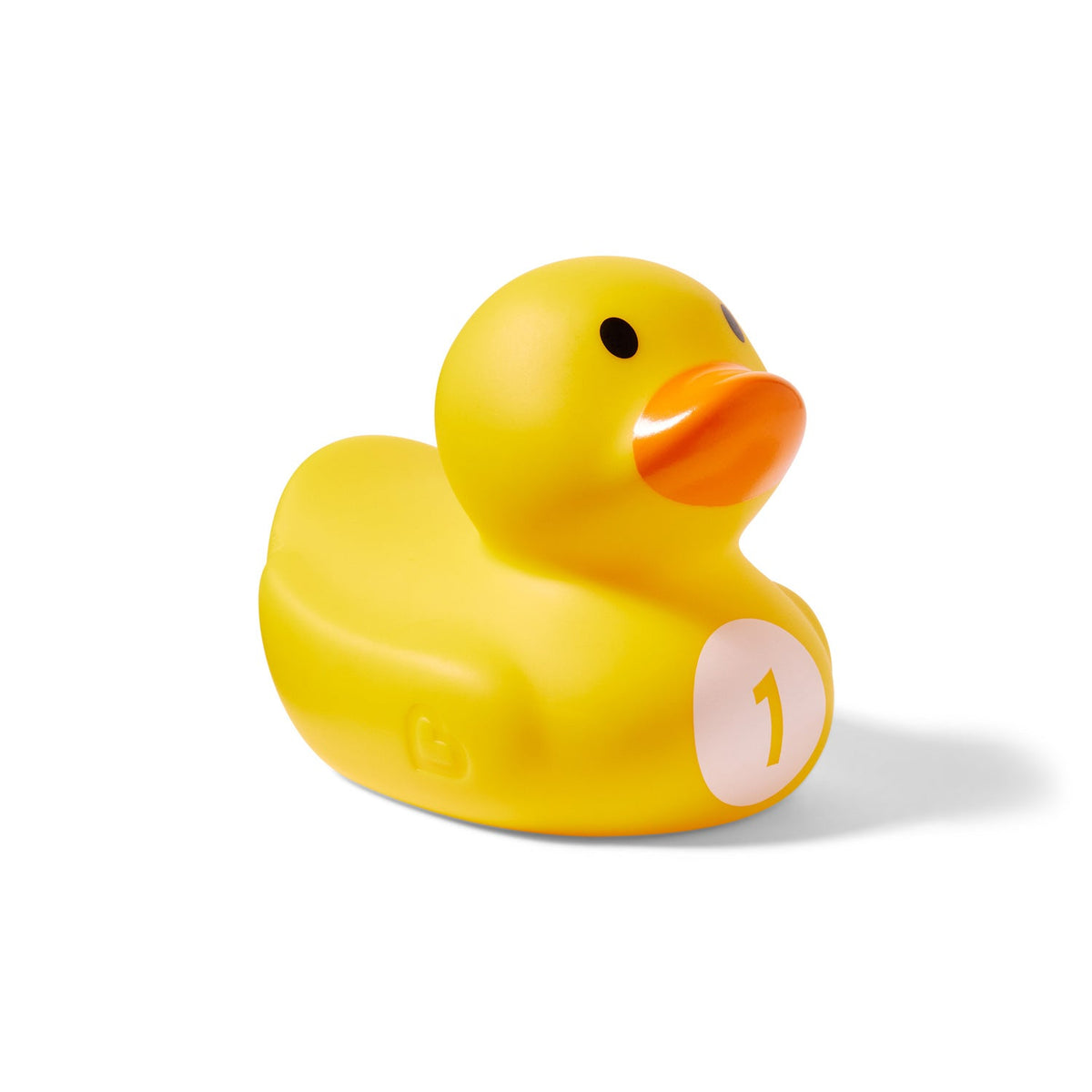 The Munchkin Count Quack Bath Duckies features a yellow rubber duck with an orange beak and a white circle showing the number 1 on its side, displayed against a white background.