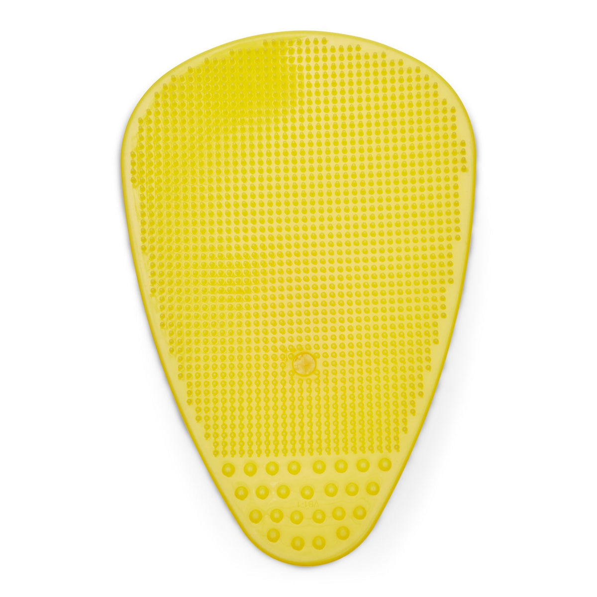 Yellow silicone scrubber on a white background