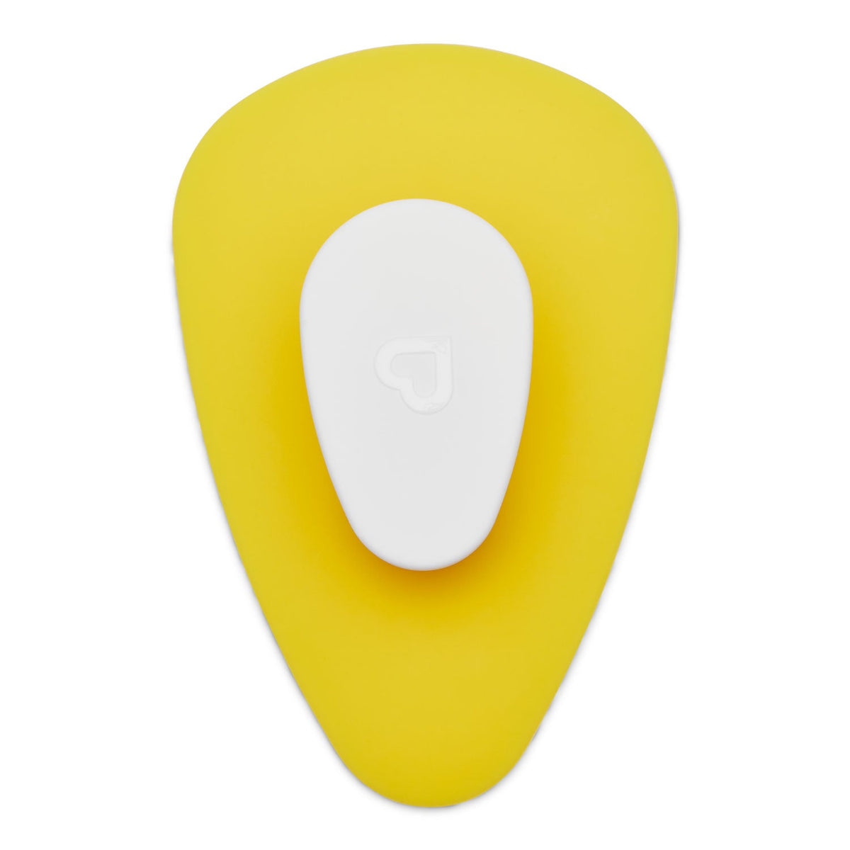 Yellow and white device on a white background